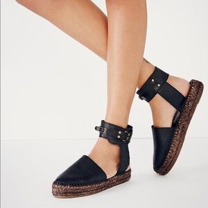 Free People Made in Spain Aurora Espadrille in Black - Size 38